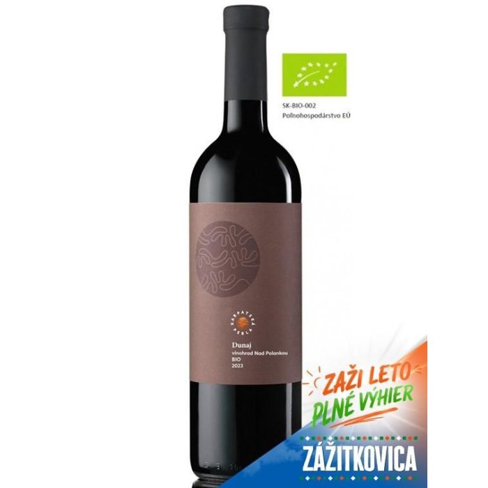 Vino Karpatská Perla Dunaj BIO červené suché 0,75L 